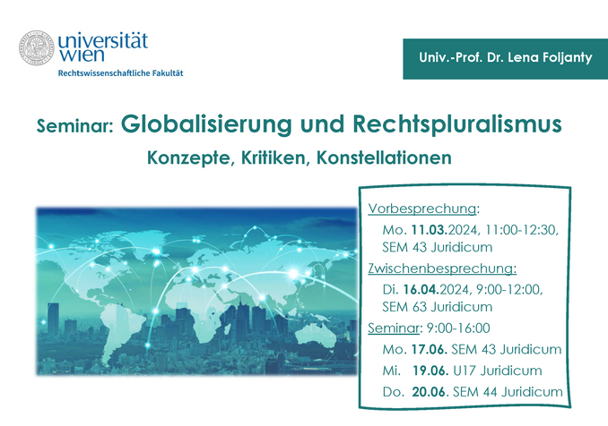 Poster Seminar aus Globalisierung und Rechtspluralismus